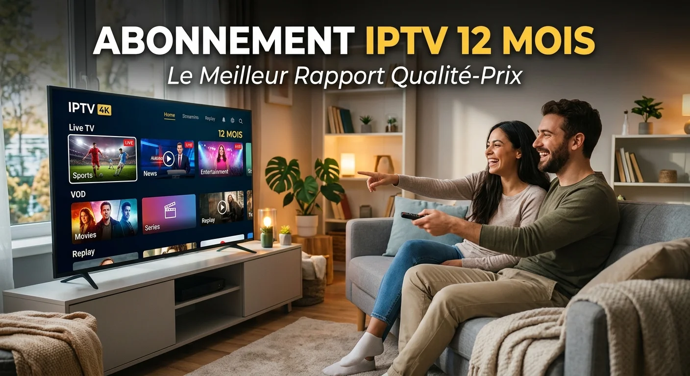 Abonnement IPTV 12 mois — la formule annuelle la plus rentable en 4K pour la France