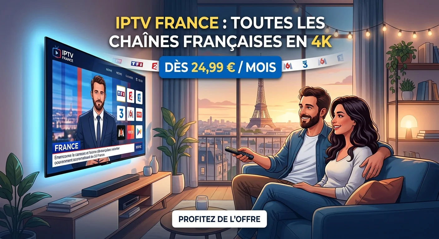 IPTV France — regarder toutes les chaînes françaises en 4K, direct, replay et VOD
